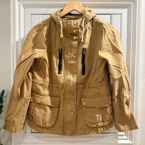 Double Zero Women's Tan Hooded Jacket - Size Medium